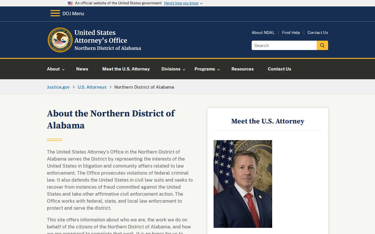 Boligee court docket distinction from Northern District federal prosecution