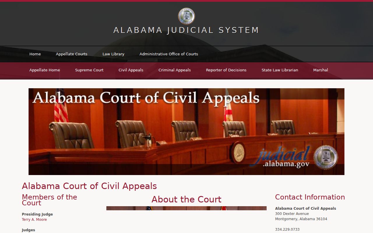 Greene County civil court docket and Alabama civil appeals source