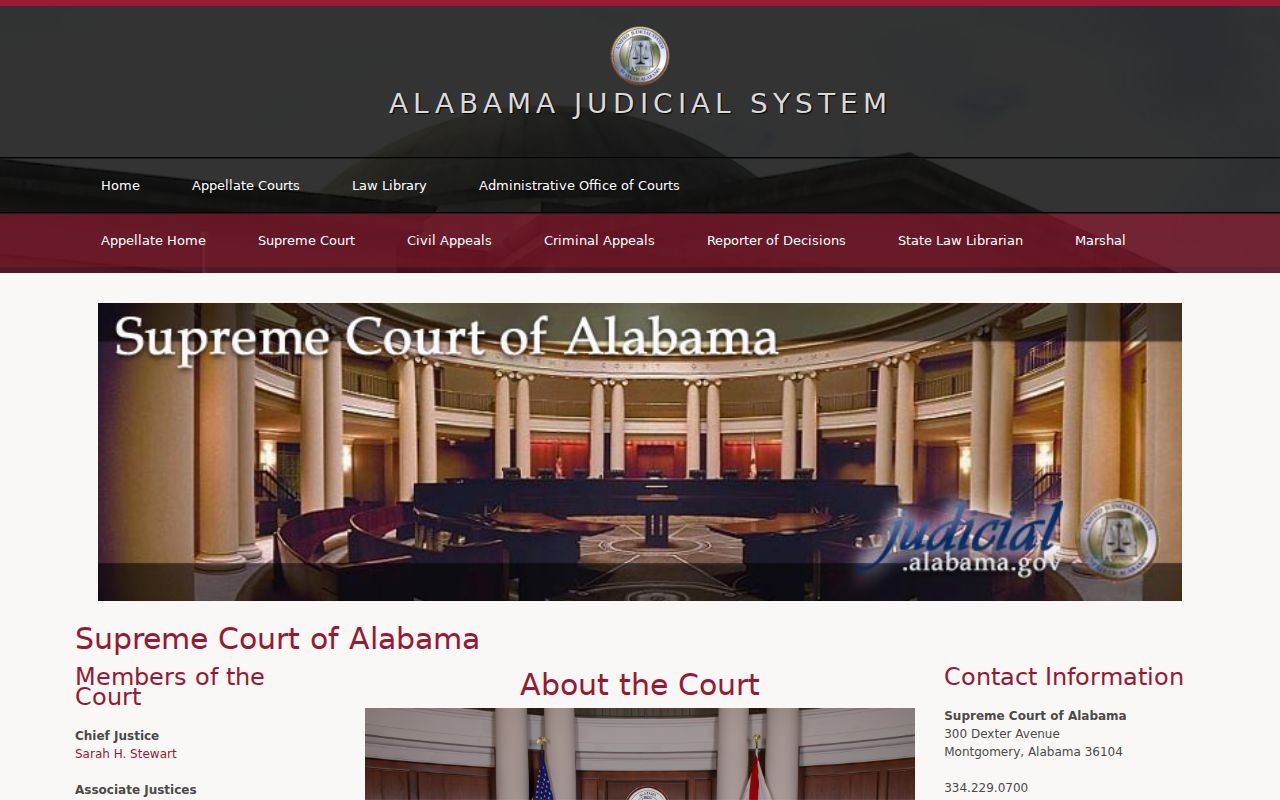 Greene County court calendar and Alabama Supreme Court docket source