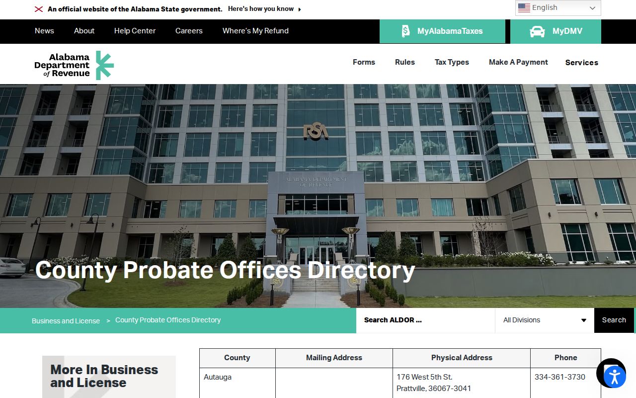 Greene County court records probate office directory
