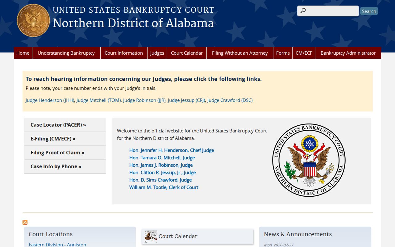 Forkland court docket distinction from Northern District bankruptcy records